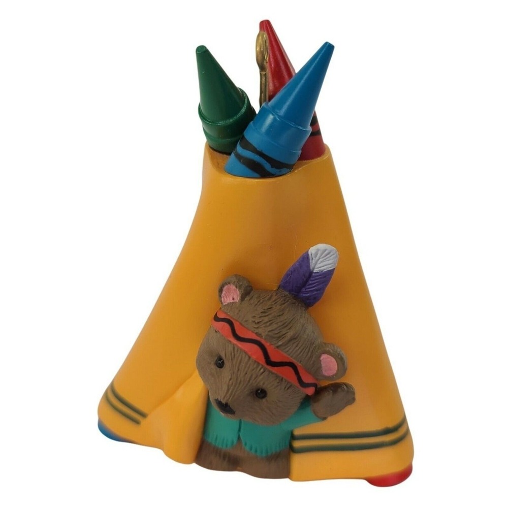 Hallmark Ornament 1995 Bright‎ n Sunny Teepee 7th Crayola Crayon Series Vtg READ